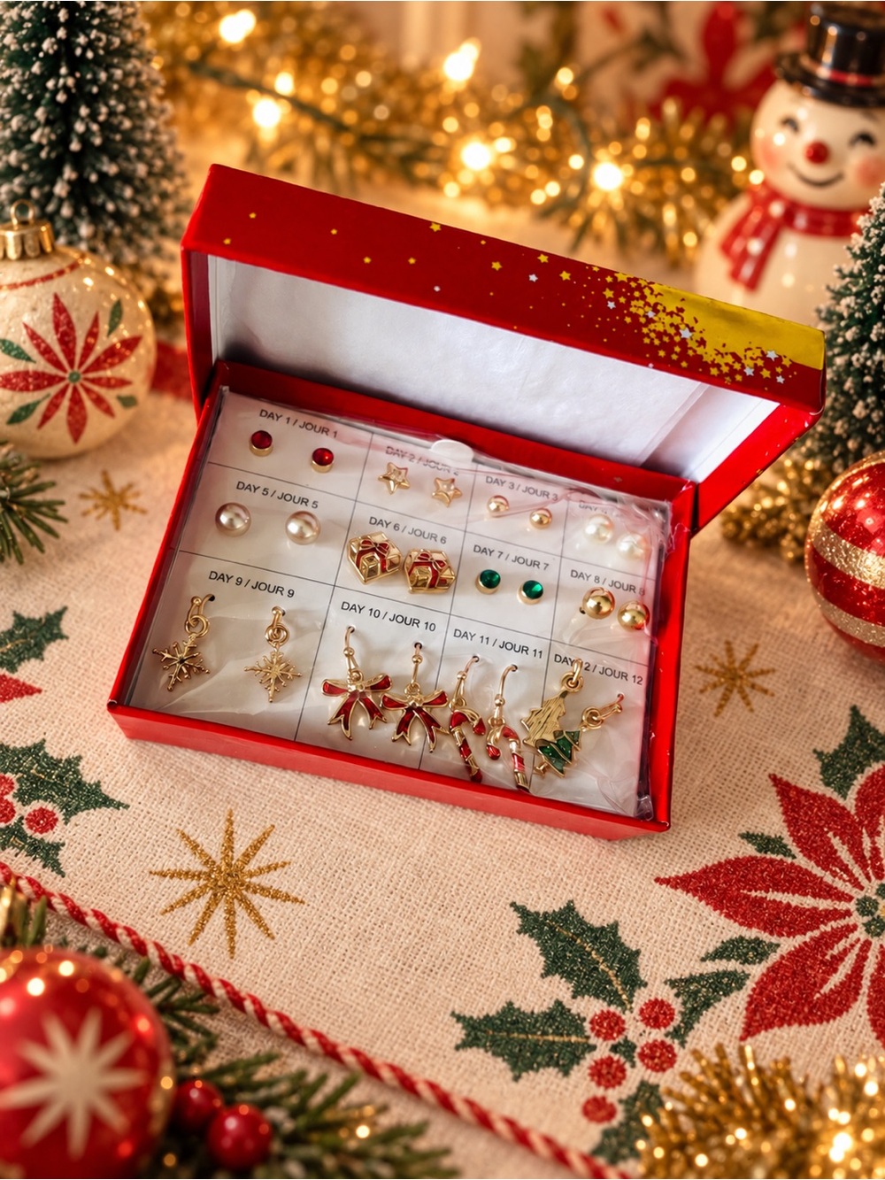 Avon 12 Days of Cheer Holiday Earring Gift Set